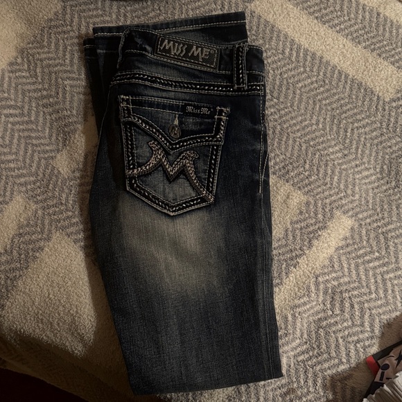 Miss Me Vintage Dark Blue Boot Cut Jeans - Picture 2 of 5